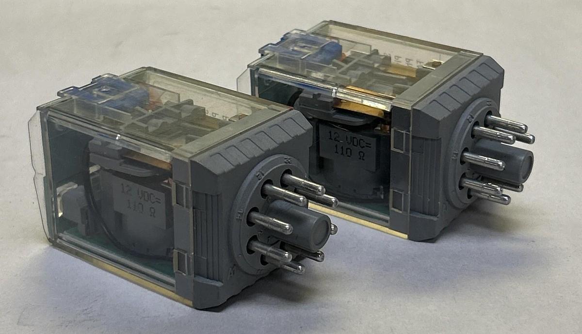 Used RELECO TURK,C2-A20X,PLUG IN POWER RELAY LOT OF 2
