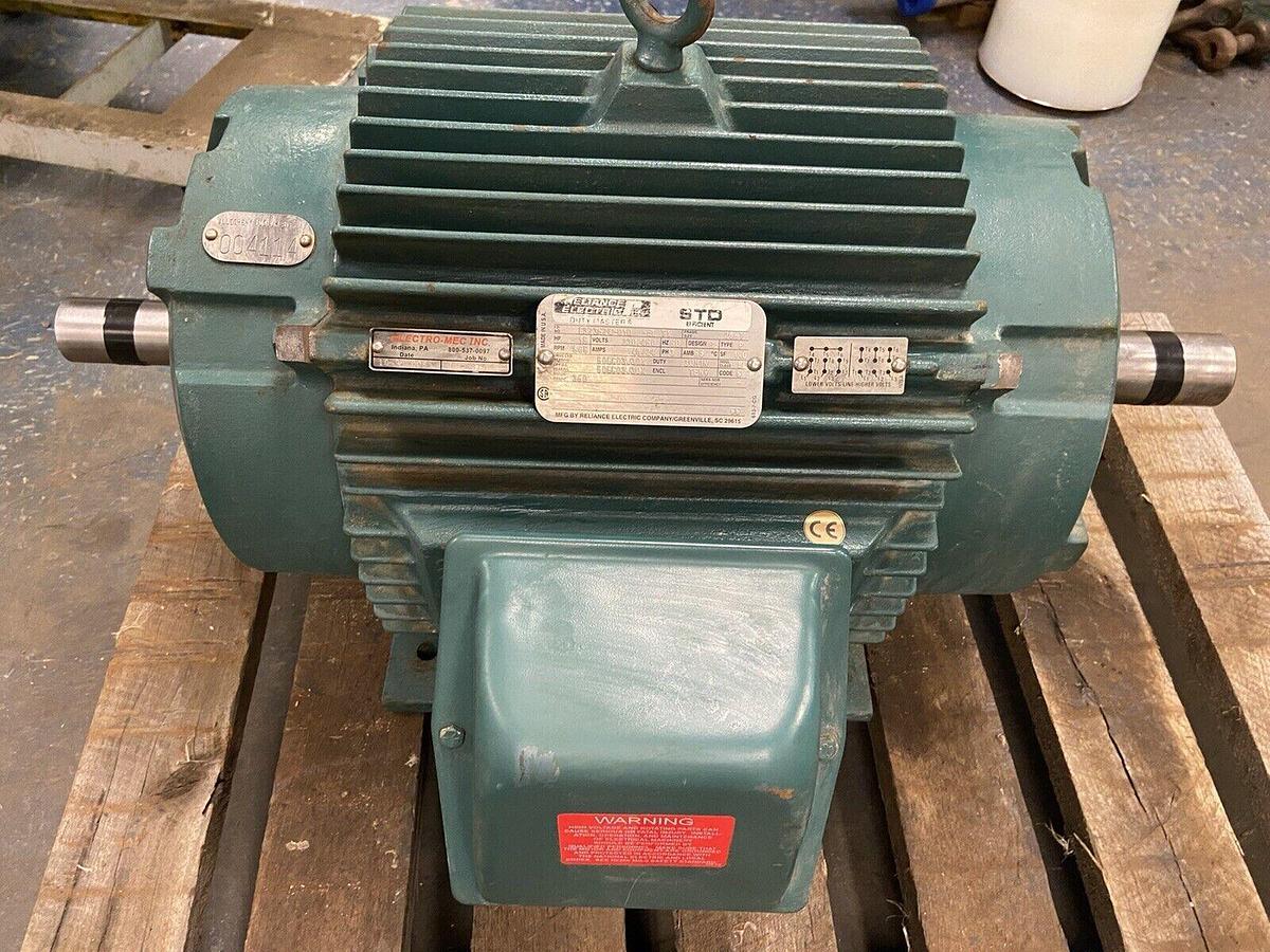 Used Reliance,B373674-010,Dual Shaft Motor 15Hp 865RPM 230/460V Frame 286T