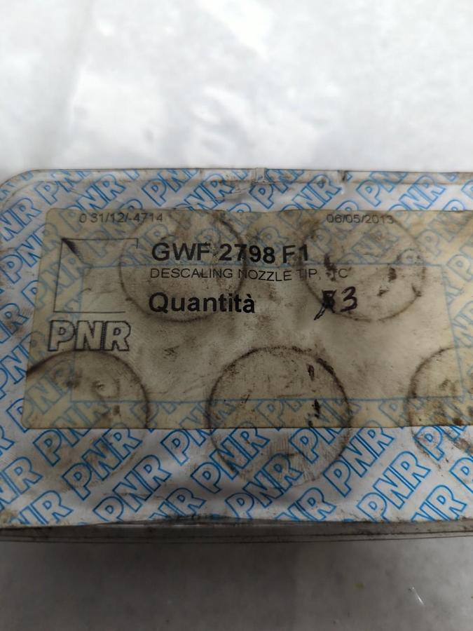 PNR,GWF-2798,DESCALING NOZZLE TIPS LOT OF 8 NOS