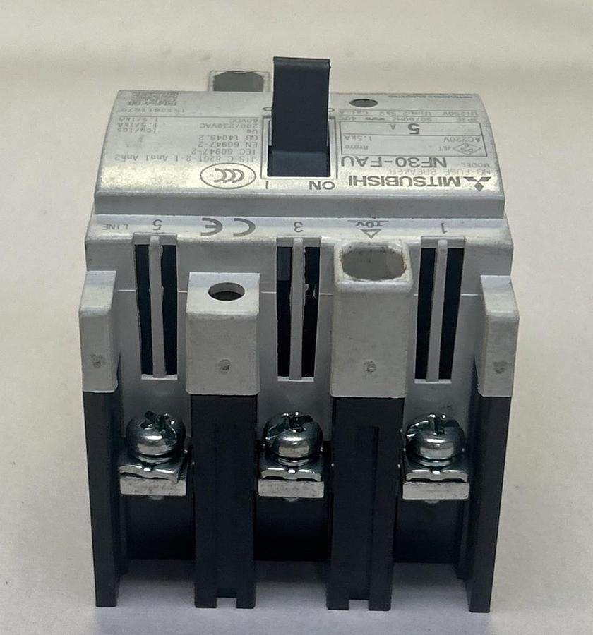 Used MITSUBISHI,NF30-FAU,BREAKER 5A 250V 3P