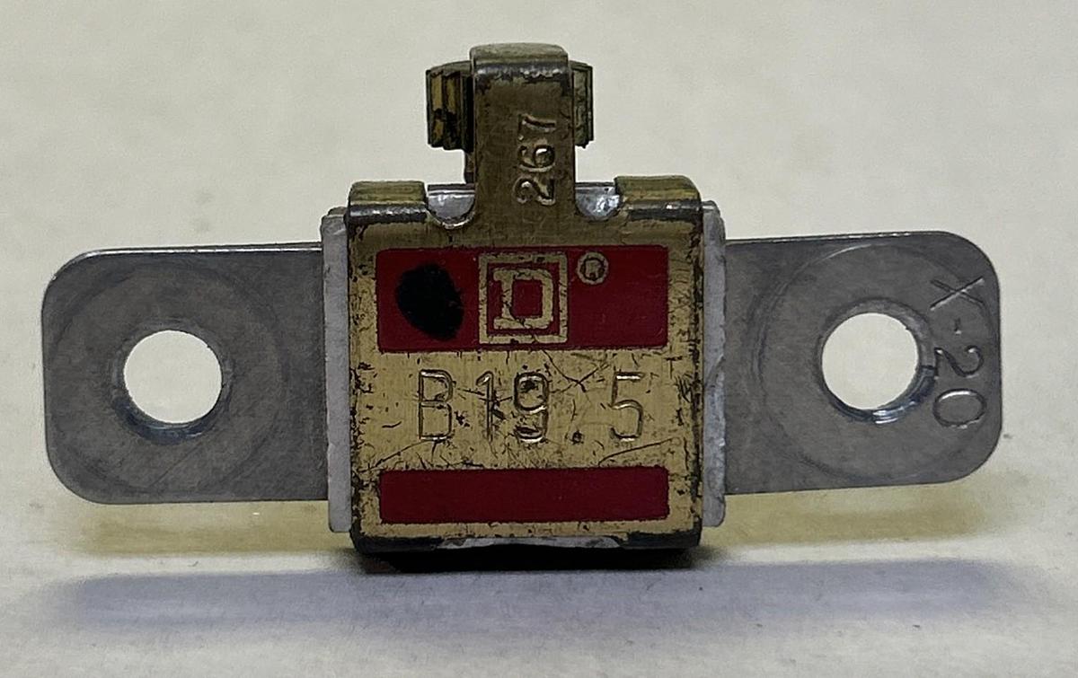 Used SQUARE D,B19.5,THERMAL OVERLOAD HEATER ELEMENT LOT OF 2