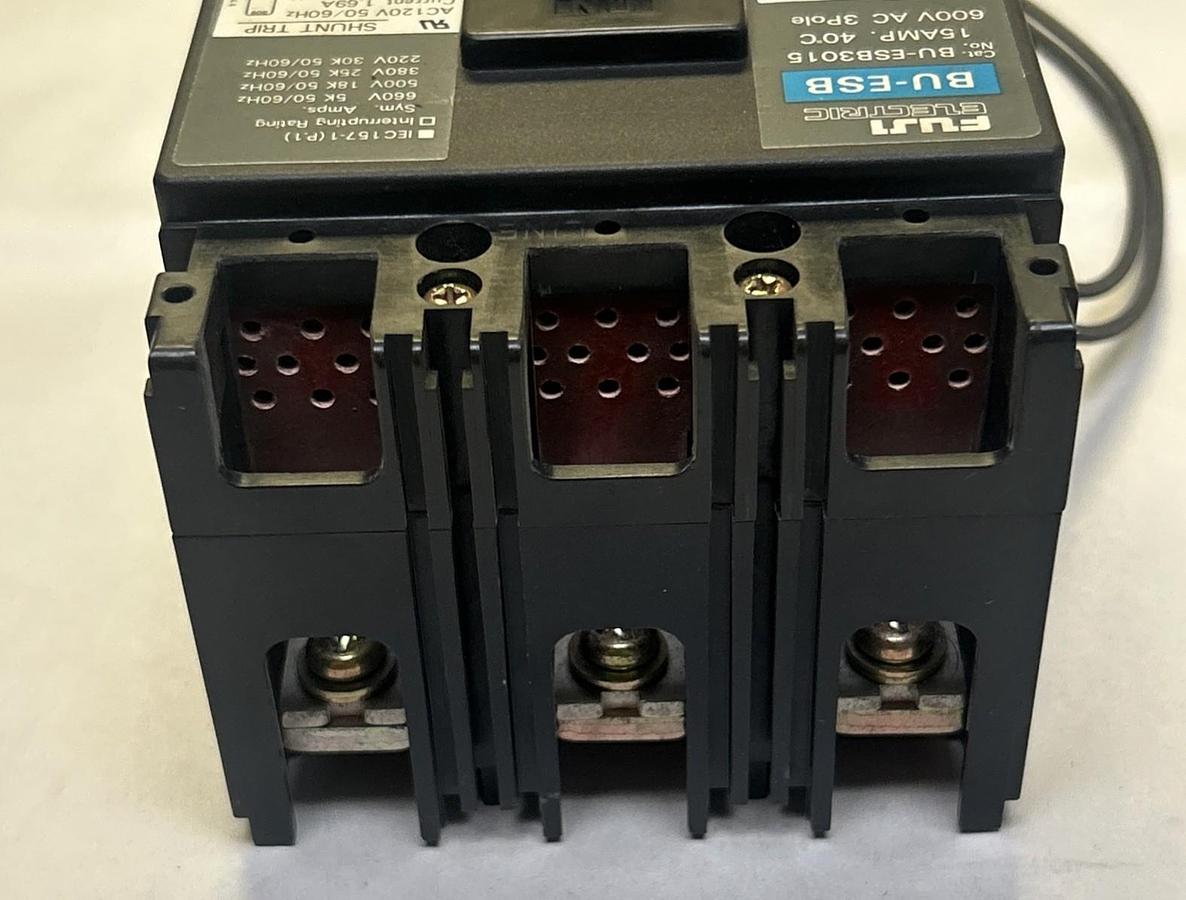 Used FUJI ELECTRIC,BU-ESB3015,CIRCUIT BREAKER 15A 600V 3P