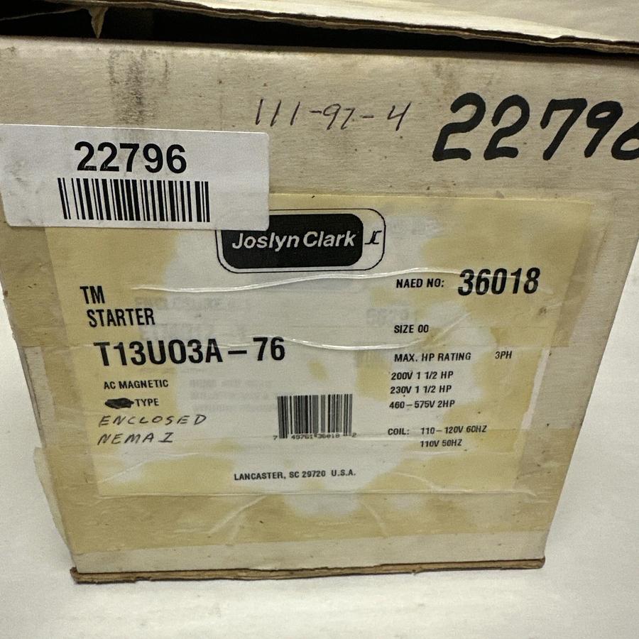 Joslyn Clark,T13UO3A-76,Size 00 w/ New Enclosure