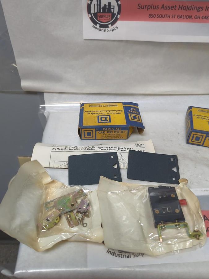 SQUARE D,9999 BC-1,INTERLOCK FOR SIZE 0 TYPEB SERA &SIZE1 TYPEC SER A&B LOT OF 2