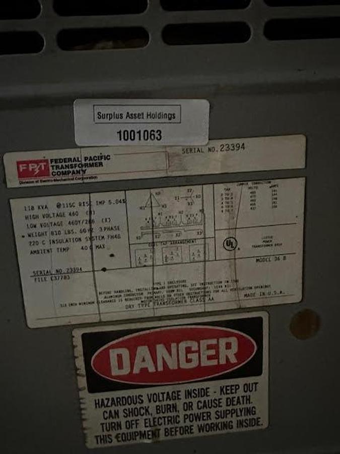 Used Federal Pacific 118