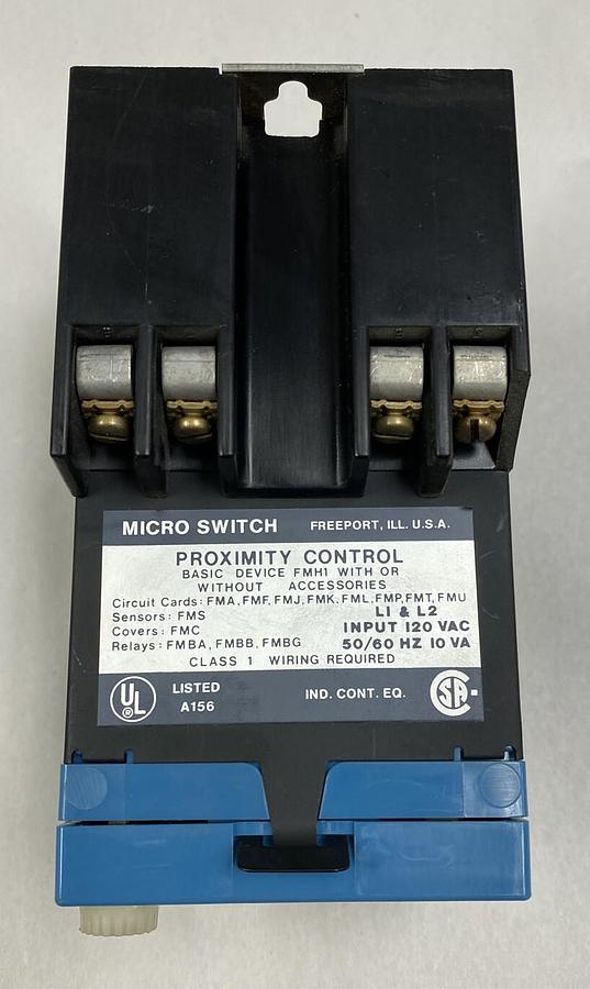 Used Micro Switch,FMF111-AV,Proximity Control Amplifier Input 120VAC 50/60 HZ
