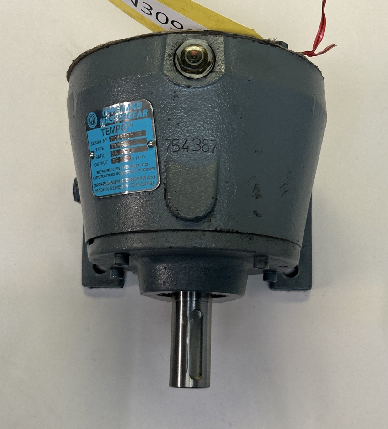 Used OPPERMAN MASTERGEAR,TDM5,TEMPO GEAR REDUCER 56.7-1 RATIO 25RPM