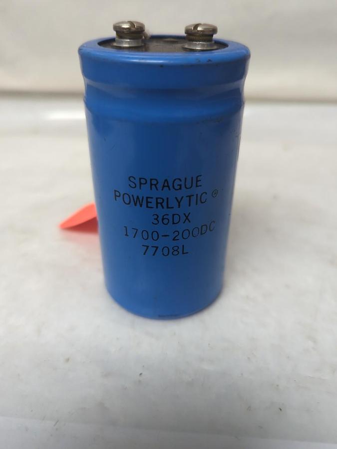 Used SPRAGUE,36DX,POWERLYTIC CAPACITOR 1700-200DC PRE-OWNED