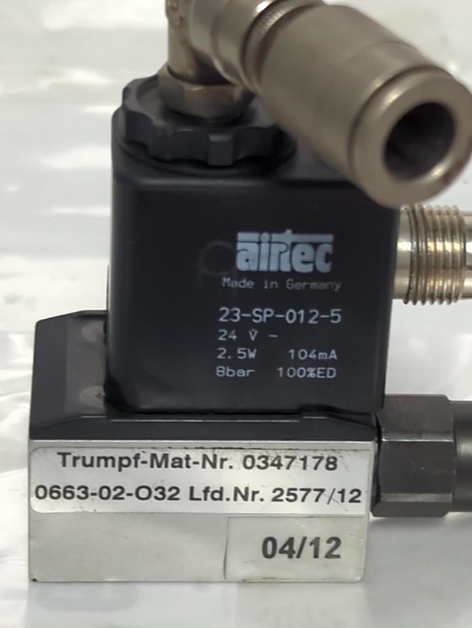 Used TRUMPF,0347178,DIRECTIONAL CONTROL VALVE PRE-OWNED