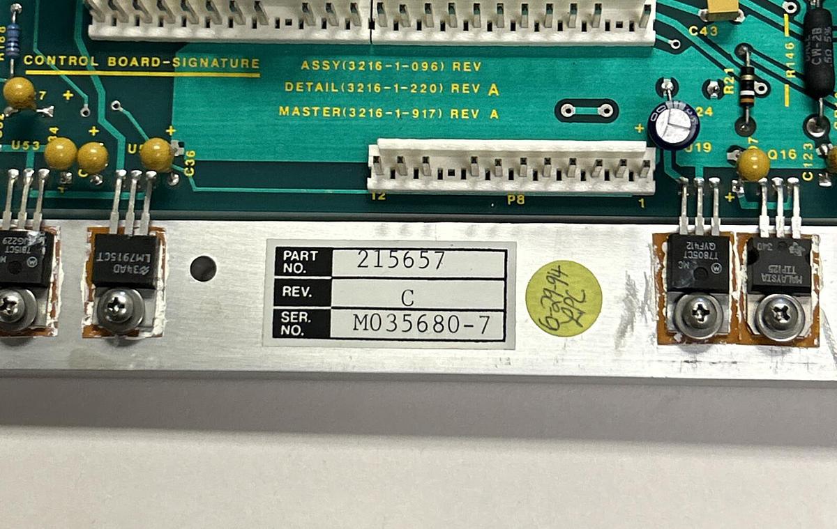 Used CONTROL LASER CORP,215657,REV C MARKING LASER CONTROL BOARD