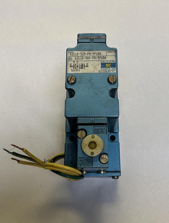 Used MAC,6211B-528-PM-591DA,SOLENOID VALVE
