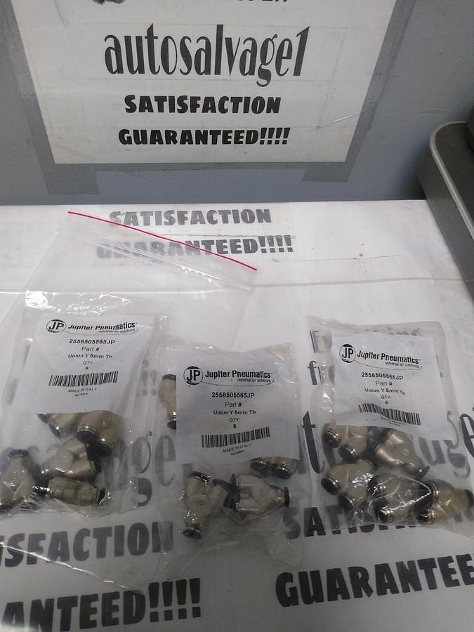 Used JUPITER PNEUMATICS,2558505565JP,UNION Y 5MM 5PK LOT OF 3