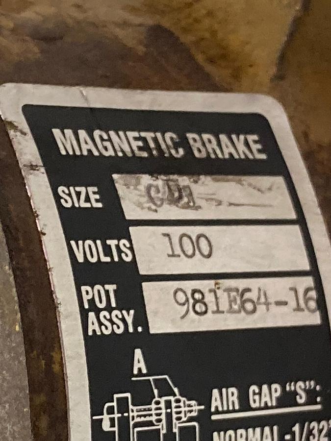 Used P&H Harnischfeger,981E64-16,Magnetic Crane Brake Coil 100V