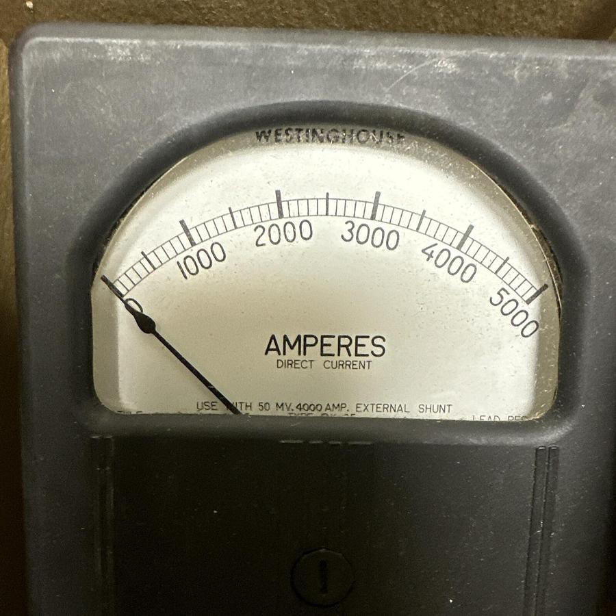 Used Westinghouse,RX-35,Amp Meter 0-5000