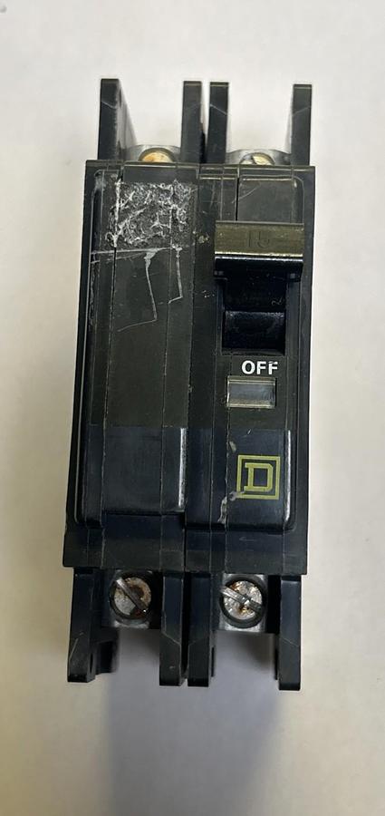 Used SQUARE D,QOU215,CIRCUIT BREAKER 15A 120/240V 2P LOT OF 6