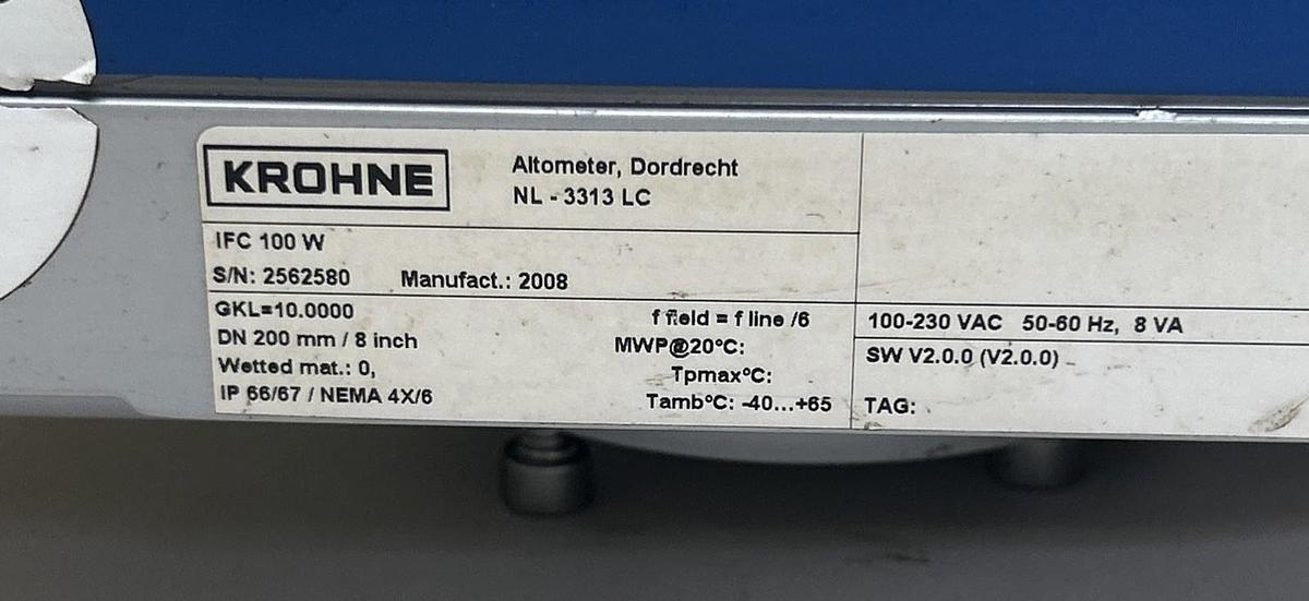 Used KROHNE,IFC100W,FLOW TRANSMITTER