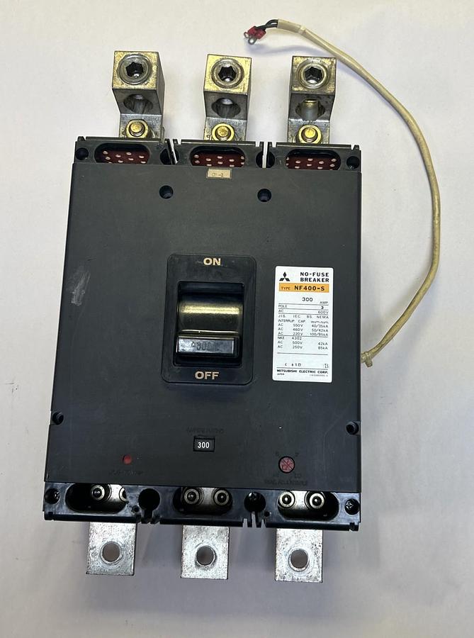 Used MITSUBISHI,NF400-S,NO-FUSE CIRCUIT BREAKER 300A 600V 3P