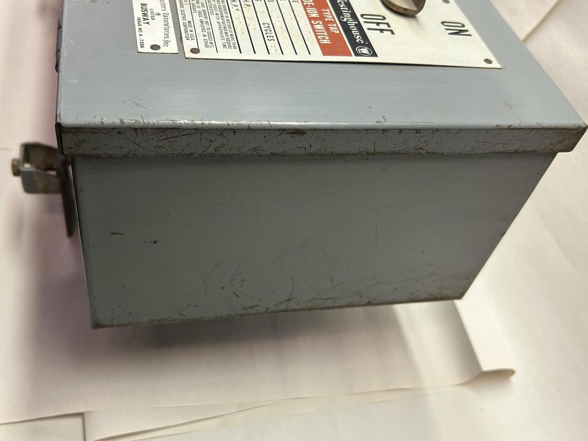 Used Westinghouse,Type TAP Style 1720717,De-Ion Switch 100A 240Vac 60Cy