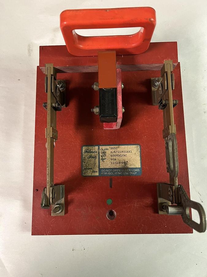 Used FILNOR,A-6722P2GEX1,CLASS 9850 60A KNIFE SWITCH 600V