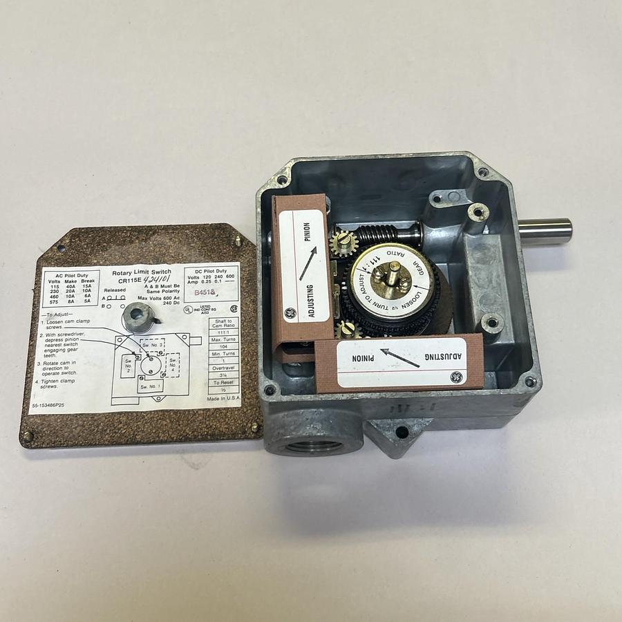 Used GENERAL ELECTRIC,CR115E424101,ROTARY LIMIT SWITCH 111:1