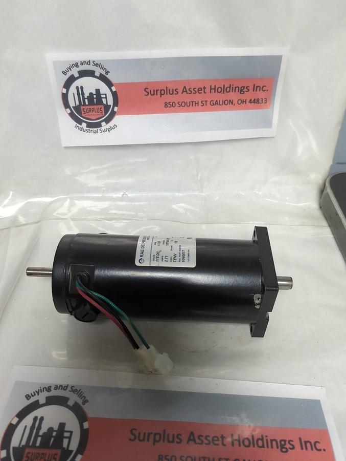 Used RAE,6040017,DC MOTOR 115VAC 1785 RPM 2.71 AMP PRE-OWNED