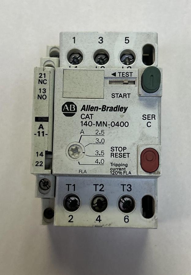 Used ALLEN BRADLEY,140-MN-0400,MANUAL MOTOR STARTER