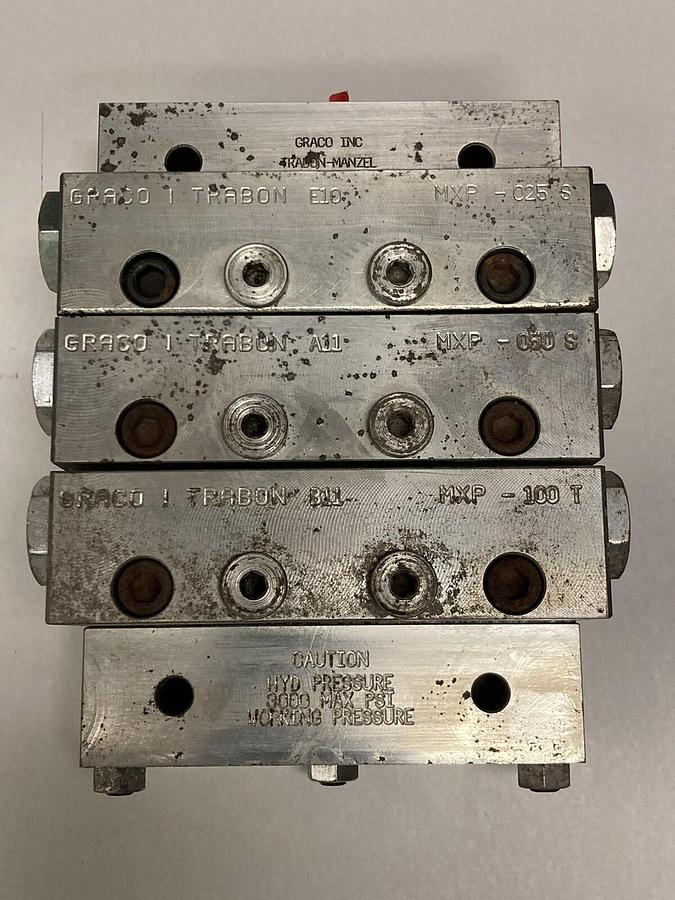 Used Graco,MXP-025S MXP-050S MXP-100T,Divider Valve 3000 Max PSI