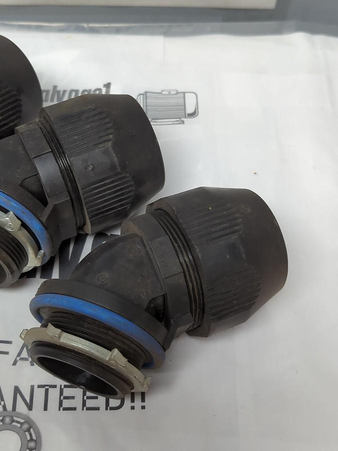 THOMAS & BETTS,1-1/2 INCH,CONDUIT CONNECTORS 45 DEGREE LOT OF 3 MISSING BOX
