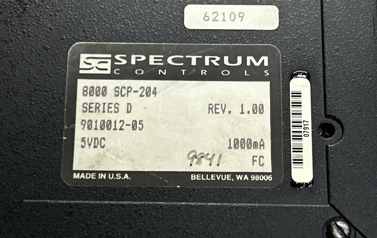 Used SPECTRUM CONTROLS,8000-SCP-204,COMMUNICATION PROCESSOR MODULE