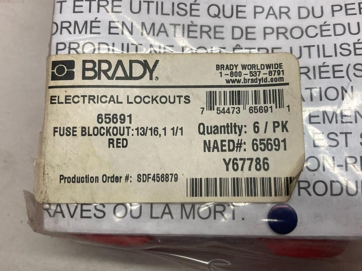 Used Brady,65691,Electrical Lockouts 6-Pack