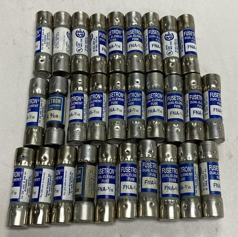 Cooper Bussmann,FNA-3/10,Fuse 3/10 AMP Lot of 27 NOS