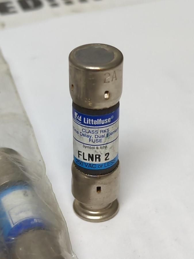 LITTELFUSE,FLNR-2,TIME-DELAY 2 AMP FUSES LOT OF 5 NOS