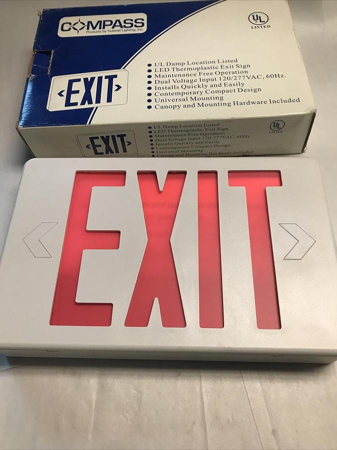 Used Compass,CSXWREB3,LED Emergency Exit Sign