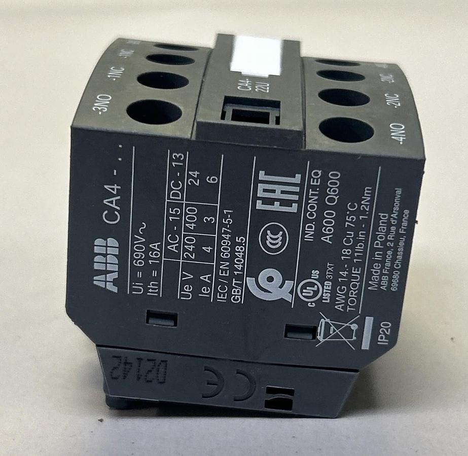 ABB,CA4-22U,AUXILIARY CONTACT NOS