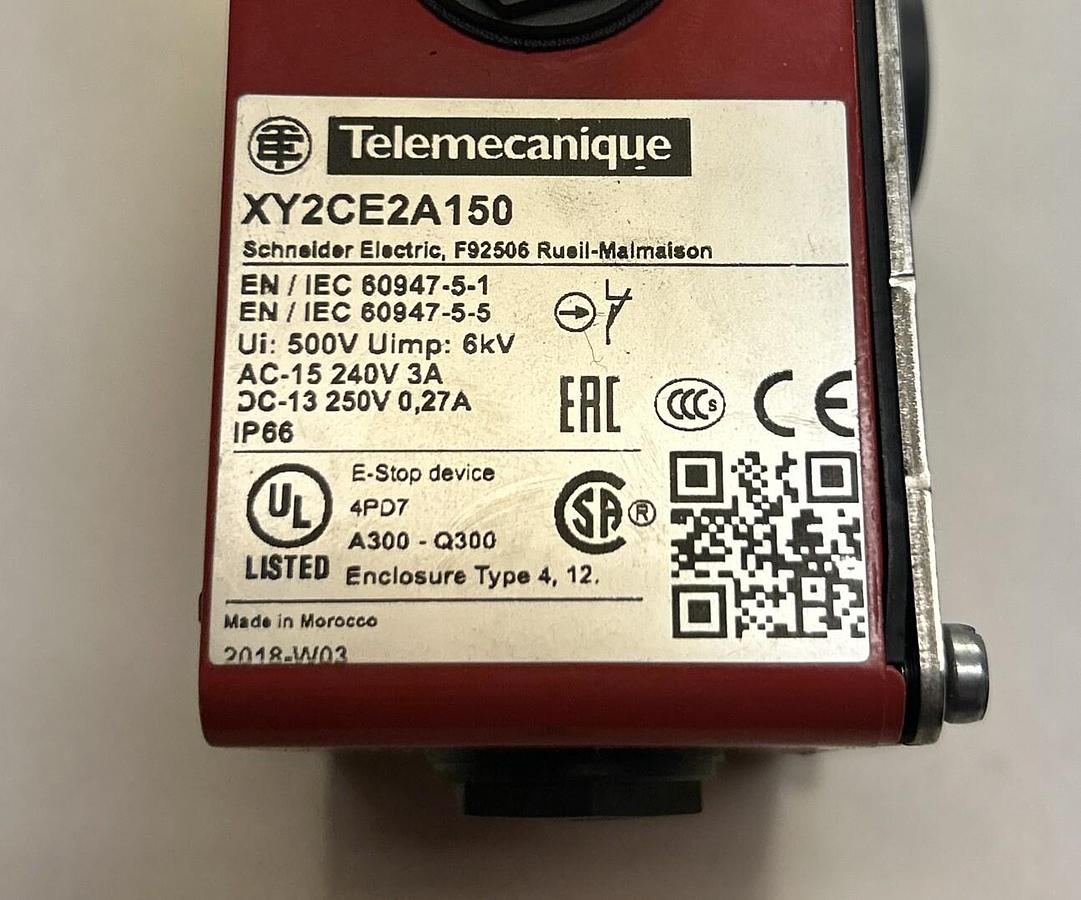 Used TELEMECANIQUE,XY2CE2A150,CABLE PULL SWITCH