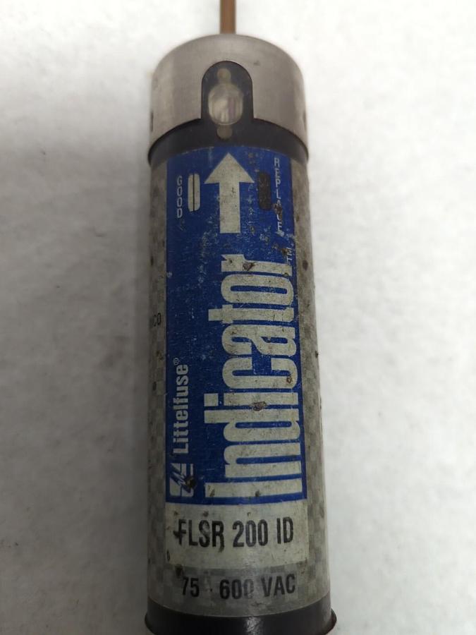 Used LITTELFUSE,FLSR200ID,INDICATOR 200 AMP FUSE PRE-OWNED