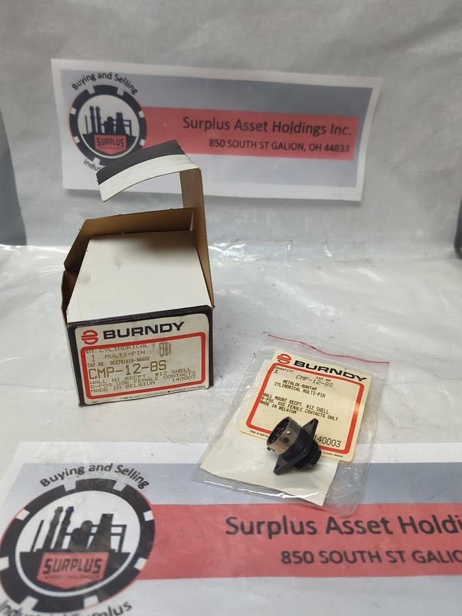 BURNDY,CMP-12-8S,CYLINDRICAL MULTI-PIN 8-CORE SOCKET NOS