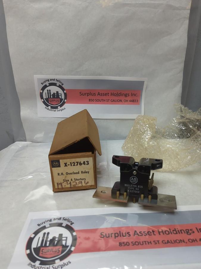 ALLEN BRADLEY,X-127643,R.H. OVERLOAD RELAY NOS