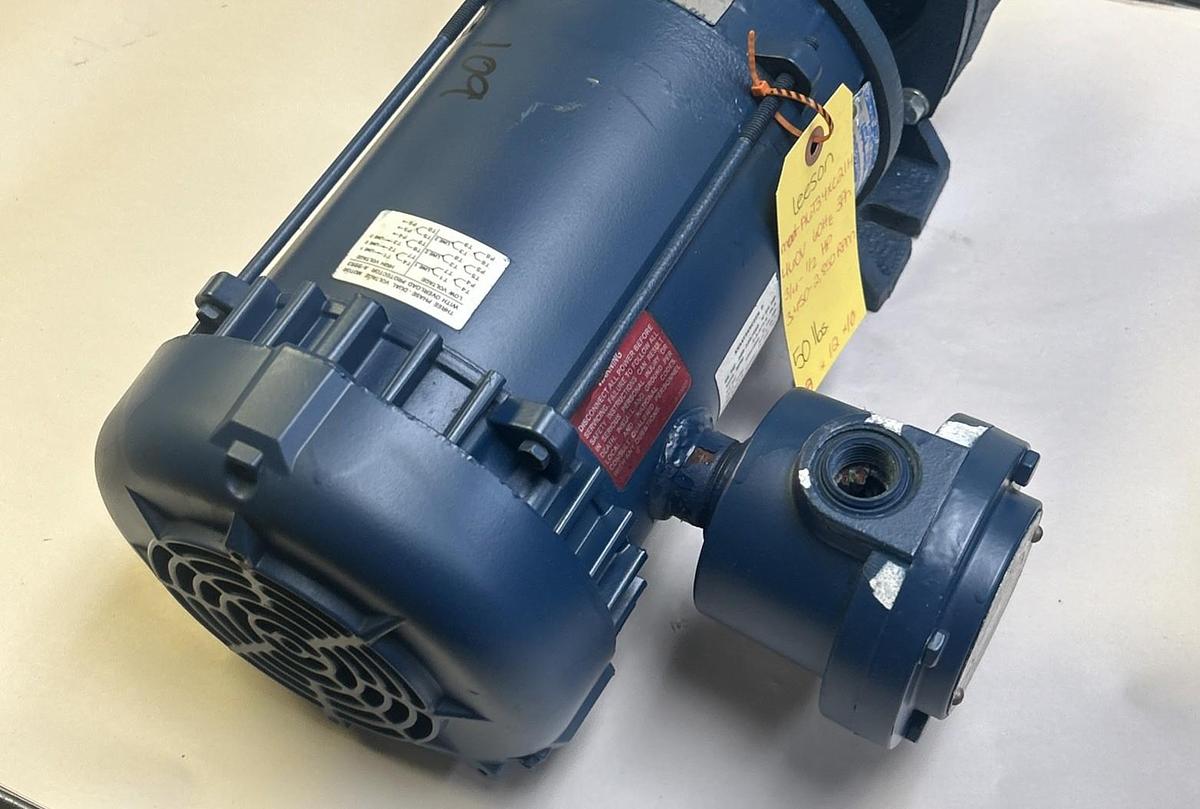Used LEESON,A6T34XC21H,CENTRIFUGAL PUMP 3/4HP 460V 3450RPM 3PH 56C FRAME