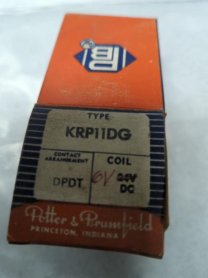 POTTER & BRUMFIELD,KRP11DG,RELAY 8-PIN 6V NOS