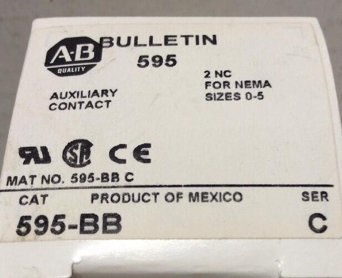 Allen-Bradley,595-BB,Series C Auxiliary Contact