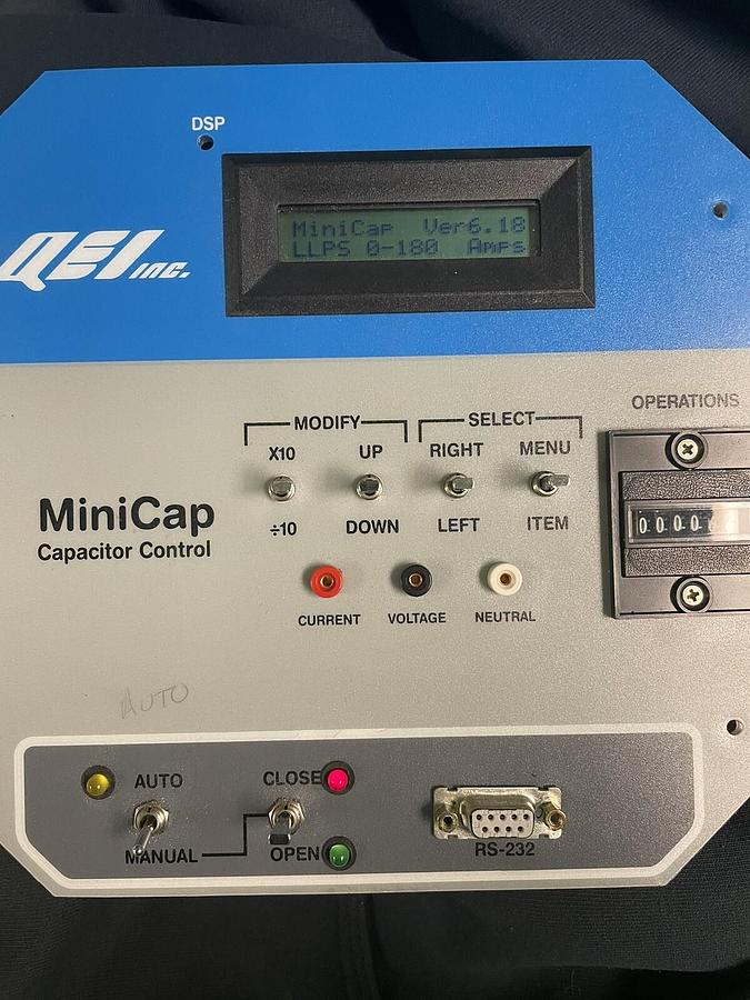 Used QEI,VERSION 6.18 LLPS,MINICAP CAPACITOR CONTROL 120v VERSION 6.18 LLPS