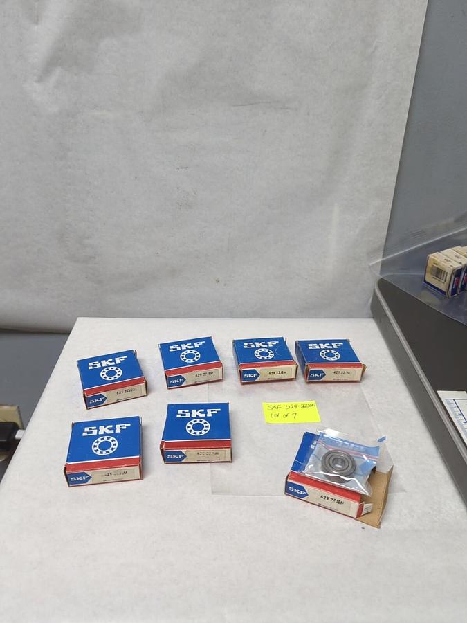 SKF,629 2ZJEM,DOUBLE SHIELDED BALL BEARING 9MM ID 26MM OD 8MM W LOT OF 7 NOS