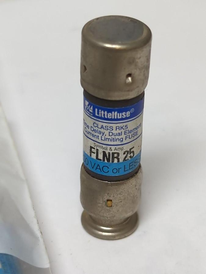 LITTELFUSE,FLNR-25,TIME-DELAY 25 AMP FUSES LOT OF 3 NOS