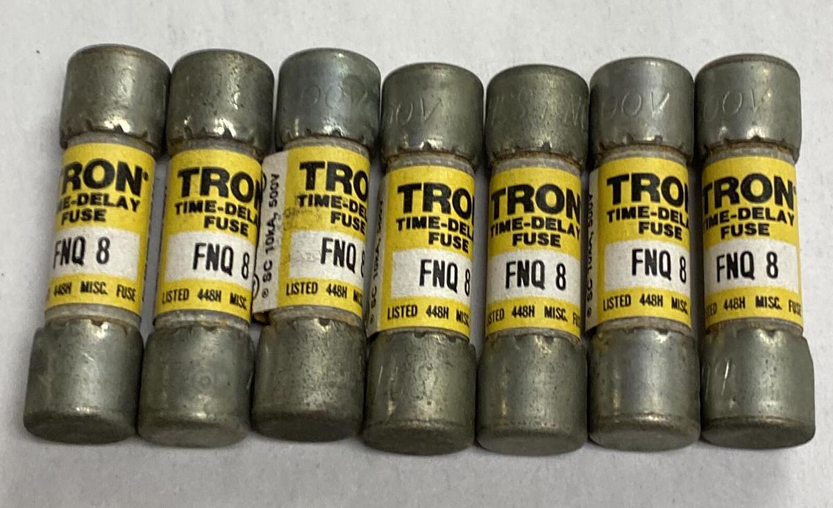 Bussmann,FNQ-8,Tron Fuse Lot Of 7 NOS