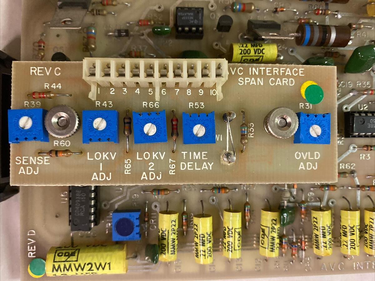 Used AVC,10122D,INTERFACE CARD, REV D