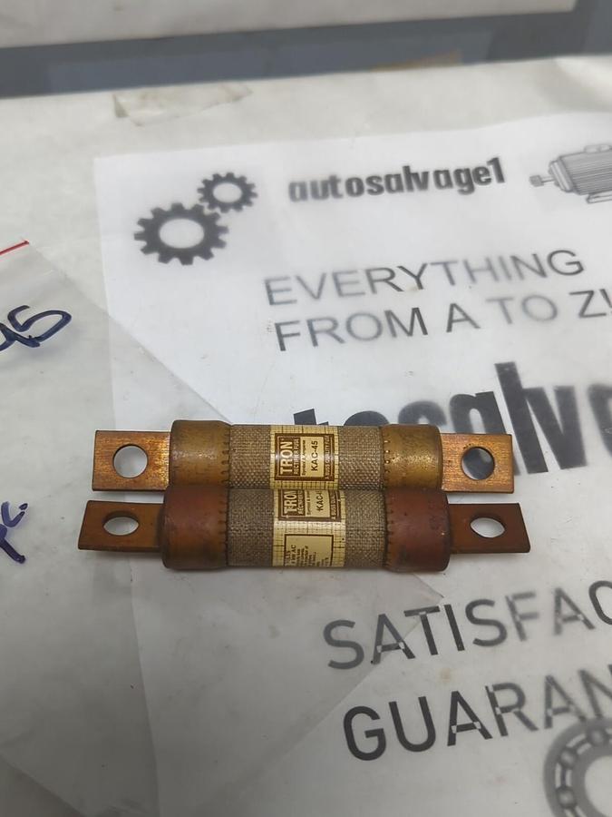 COOPER BUSSMANN,KAC-45,TRON 45 AMP FUSE LOT OF 2 NOS