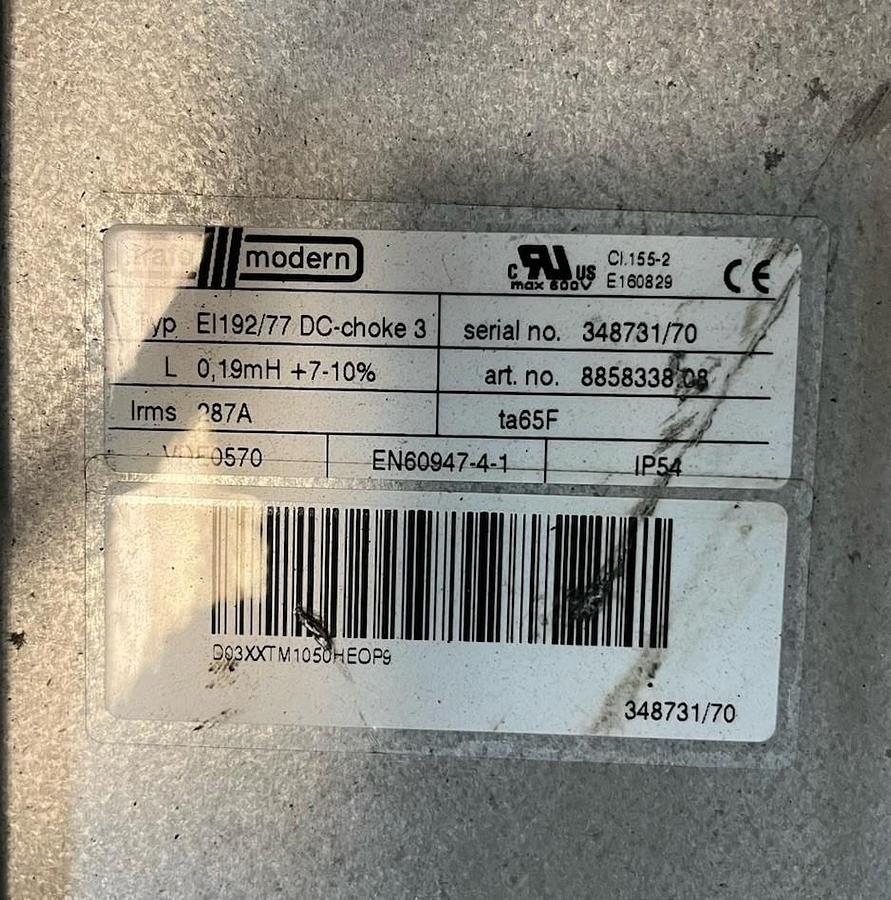 Used TRAFO MODERN,E1192/77,DC CHOKE 3