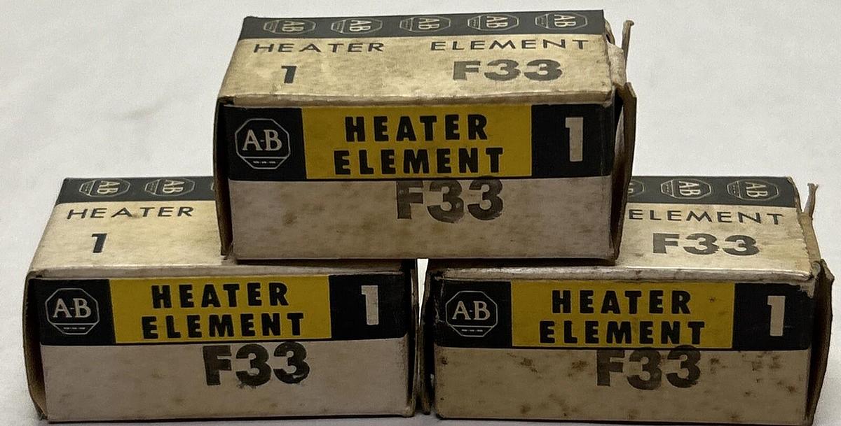 Used ALLEN BRADLEY,F33,HEATER ELEMENT LOT OF 3 NOS