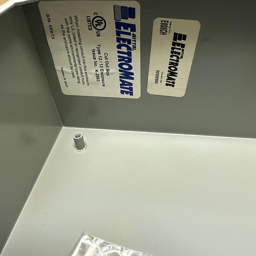 Rittal Electromate,E808CH,Cut Out Box 8x8x4